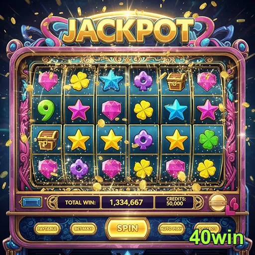 Tela de slot games acessados na 40win Brasil